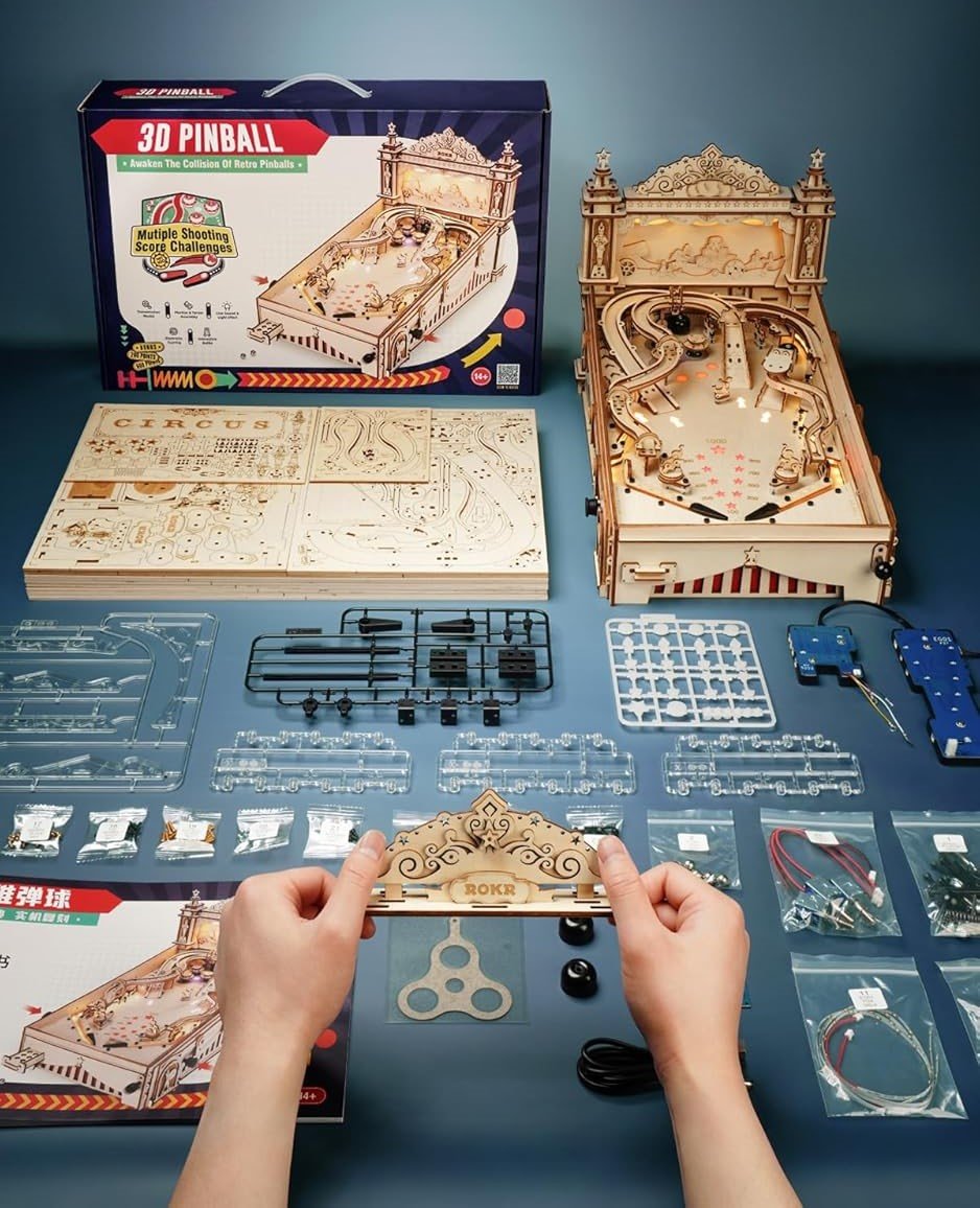 3D Wooden Vintage style Pinball Machine - Image 6