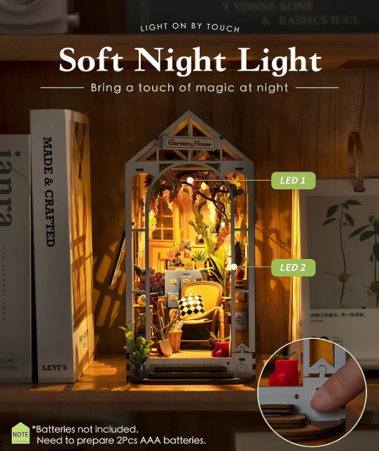 Rolife Garden House DIY Book Nook with lights - Image 6