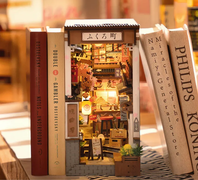 Rolife Sakura Wine Alley DIY Booknook with Lights