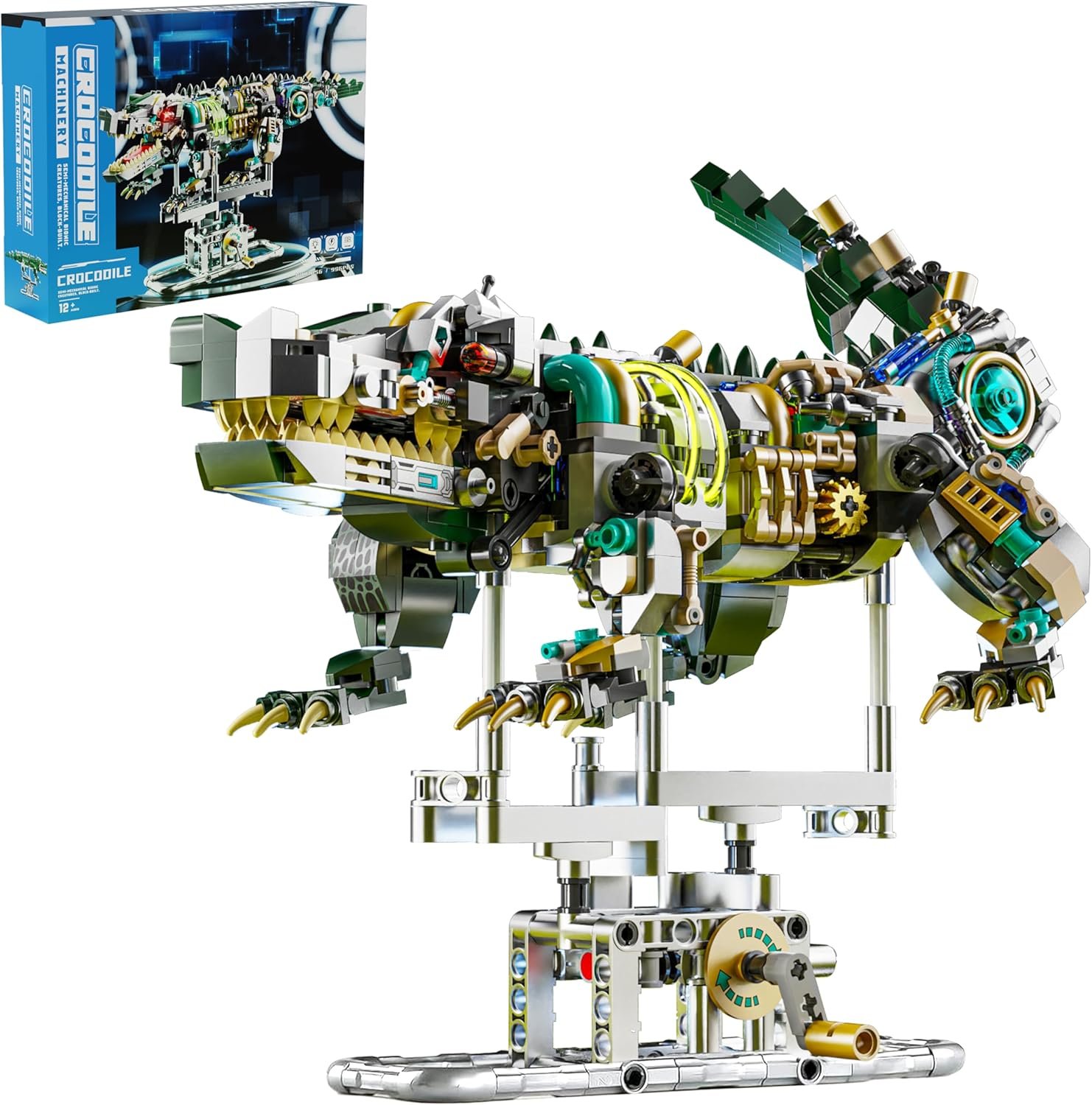 Mechanical Crocodile Building Set with Lights