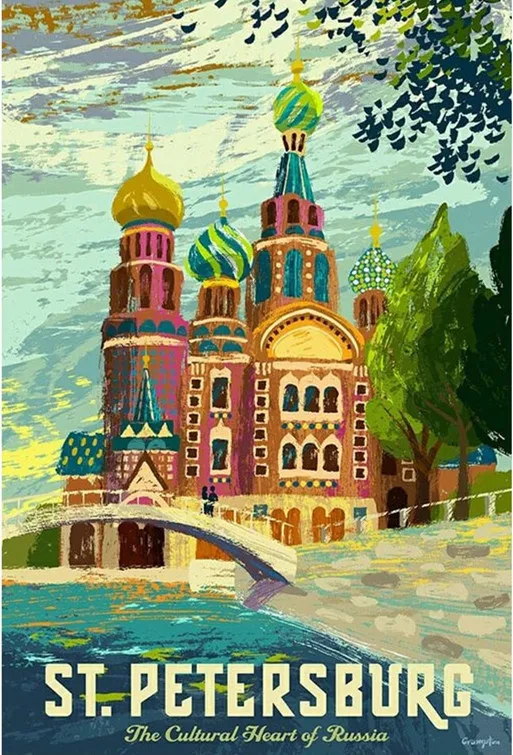Diy Paint By Numbers St. Petersburg with or without frame