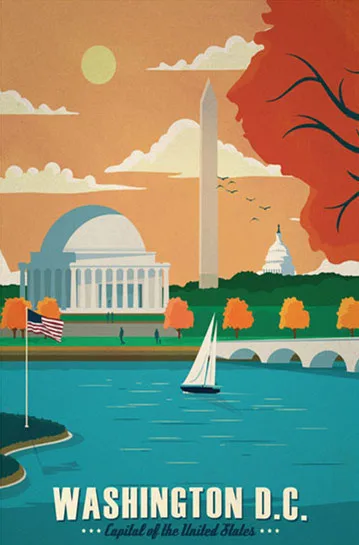 Diy Paint By Numbers Washington DC with or without frame