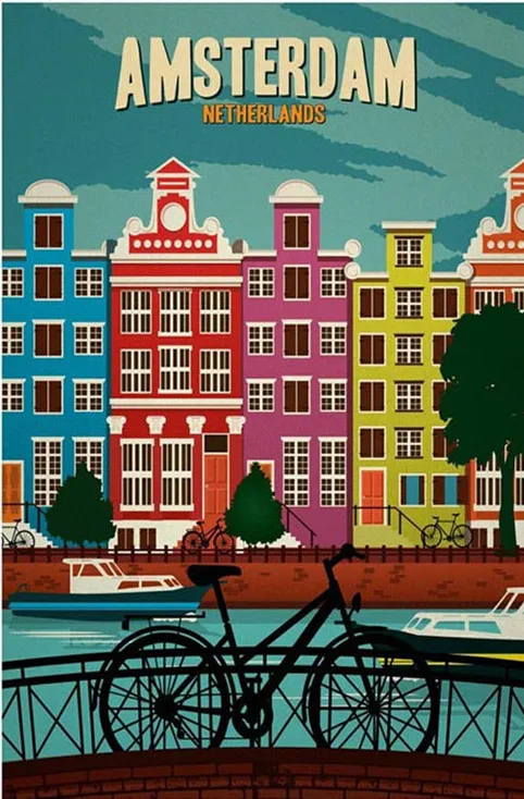 Diy Paint By Numbers Amsterdam with or without frame