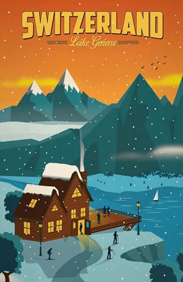 Diy Paint By Numbers Switzerland with or without frame