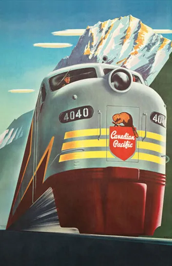 Diy Paint By Numbers Canadian Pacific with or without frame