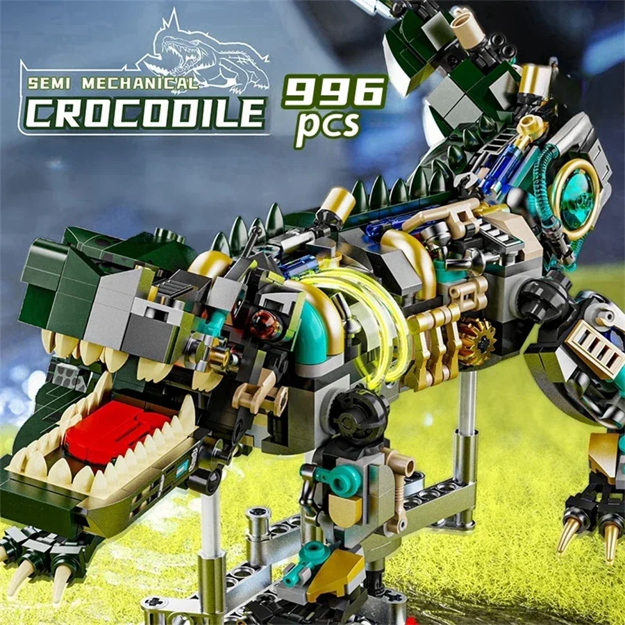 Mechanical Crocodile Building Set with Lights - Image 3