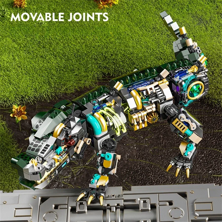 Mechanical Crocodile Building Set with Lights - Image 4