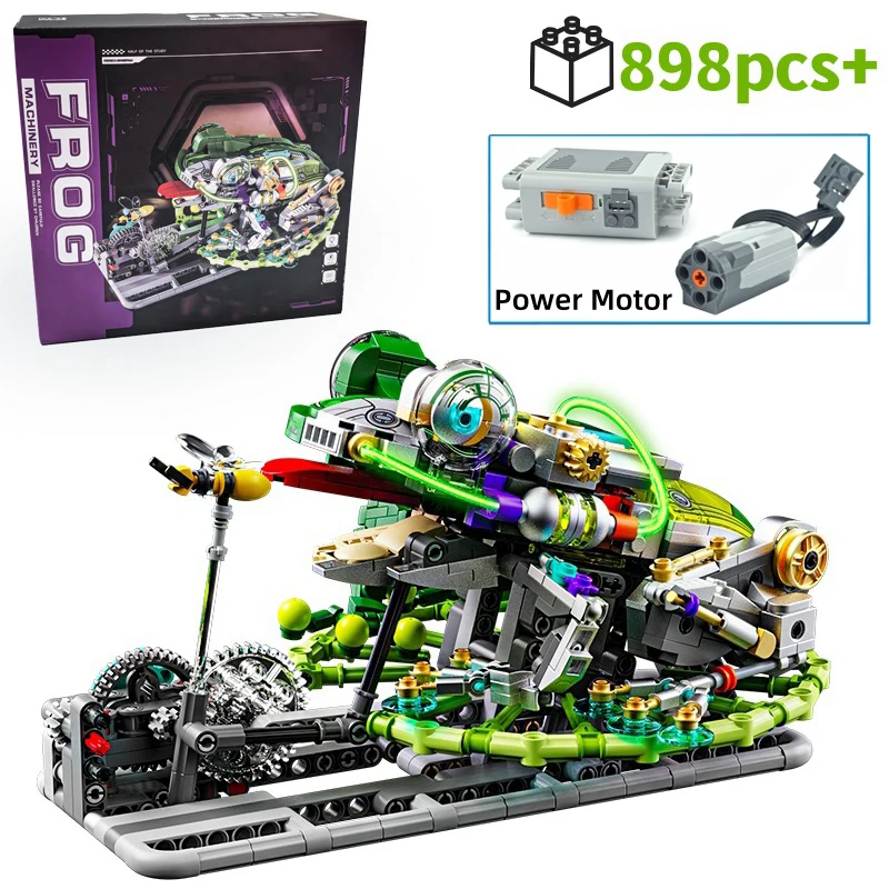 Mechanical Frog Building Blocks Kit with Movable Legs & Gears - Image 7
