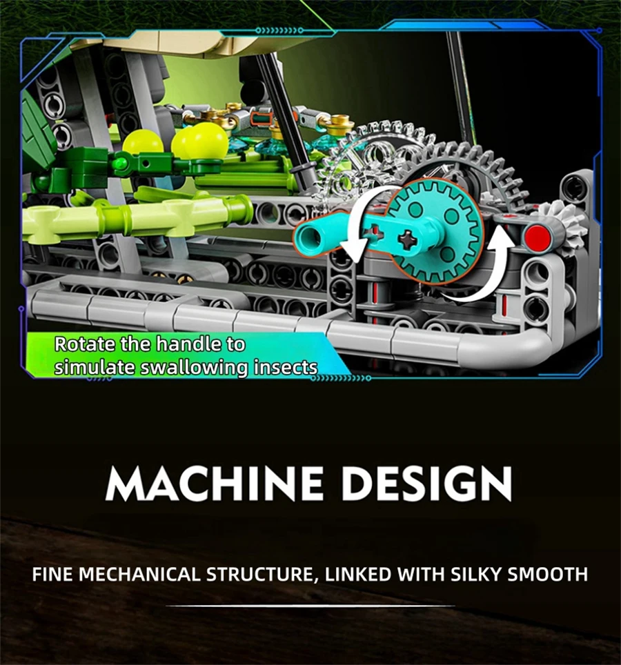 Mechanical Frog Building Blocks Kit with Movable Legs & Gears - Image 12