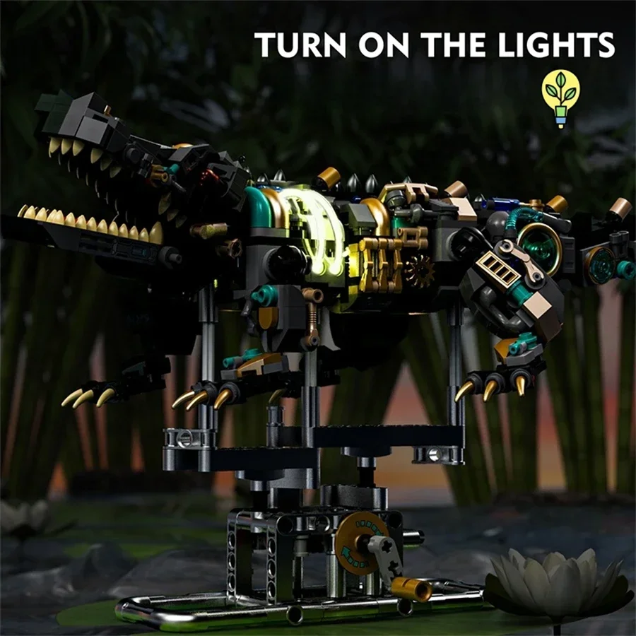 Mechanical Crocodile Building Set with Lights - Image 5