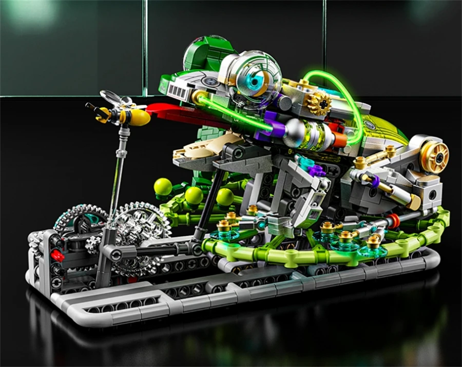 Mechanical Frog Building Blocks Kit with Movable Legs & Gears - Image 15