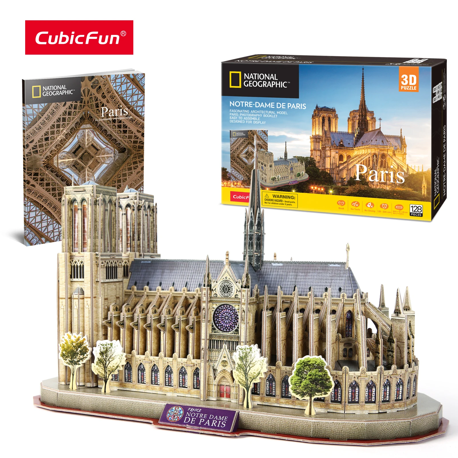 CubicFun 3D Puzzle Notre Dame de Paris Model Kits 128 Pieces
