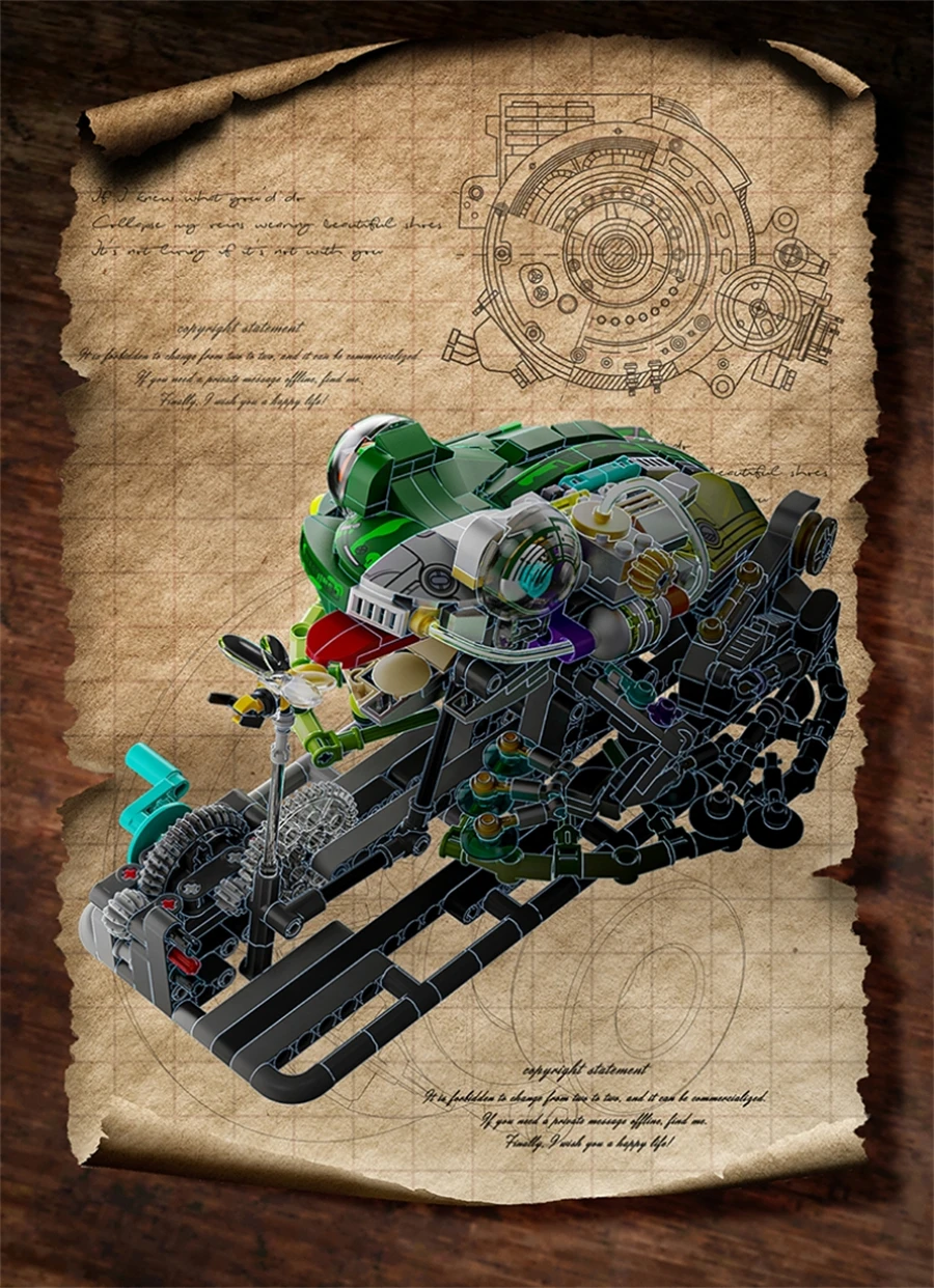 Mechanical Frog Building Blocks Kit with Movable Legs & Gears - Image 13