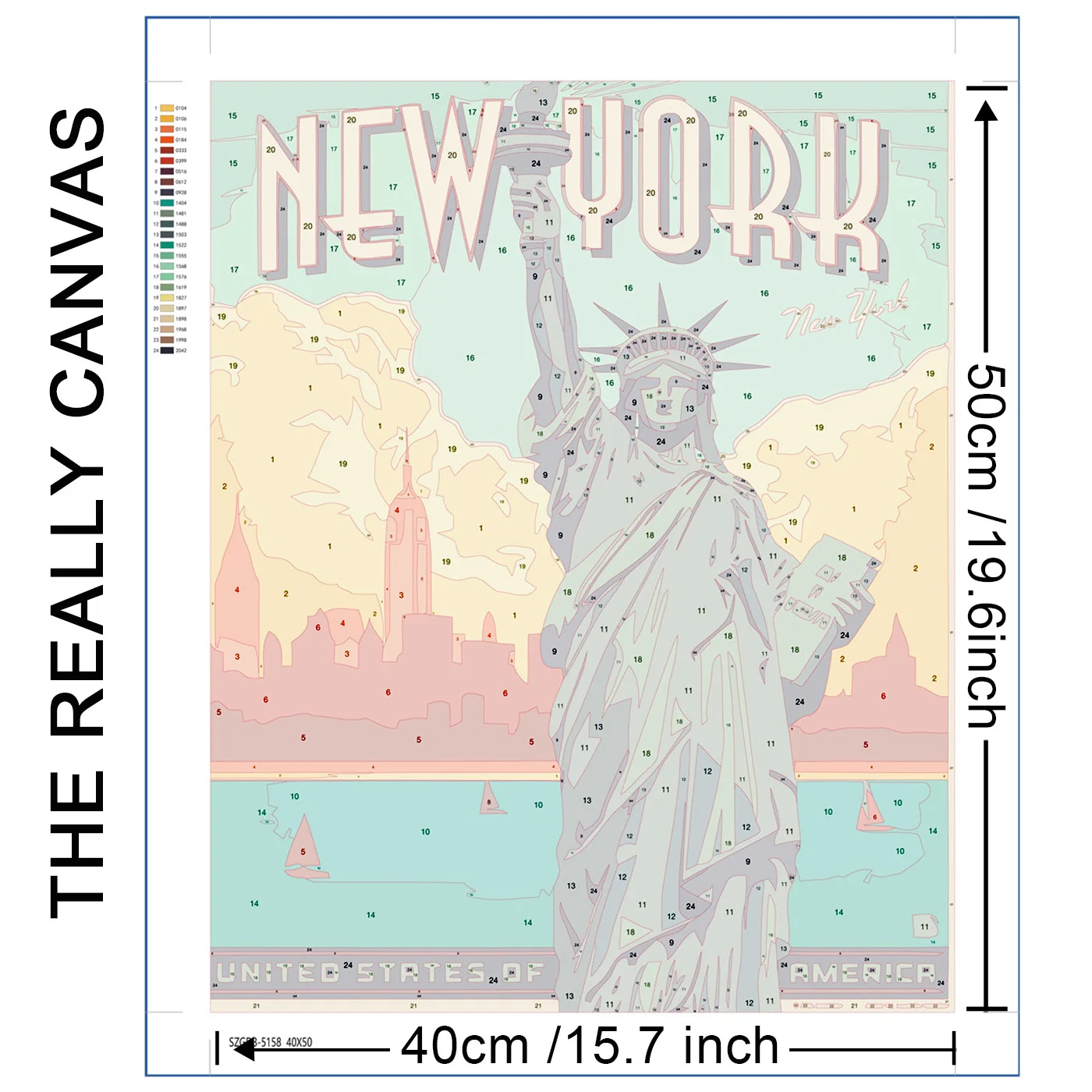 Diy Paint By Numbers New York City with or without frame - Image 2