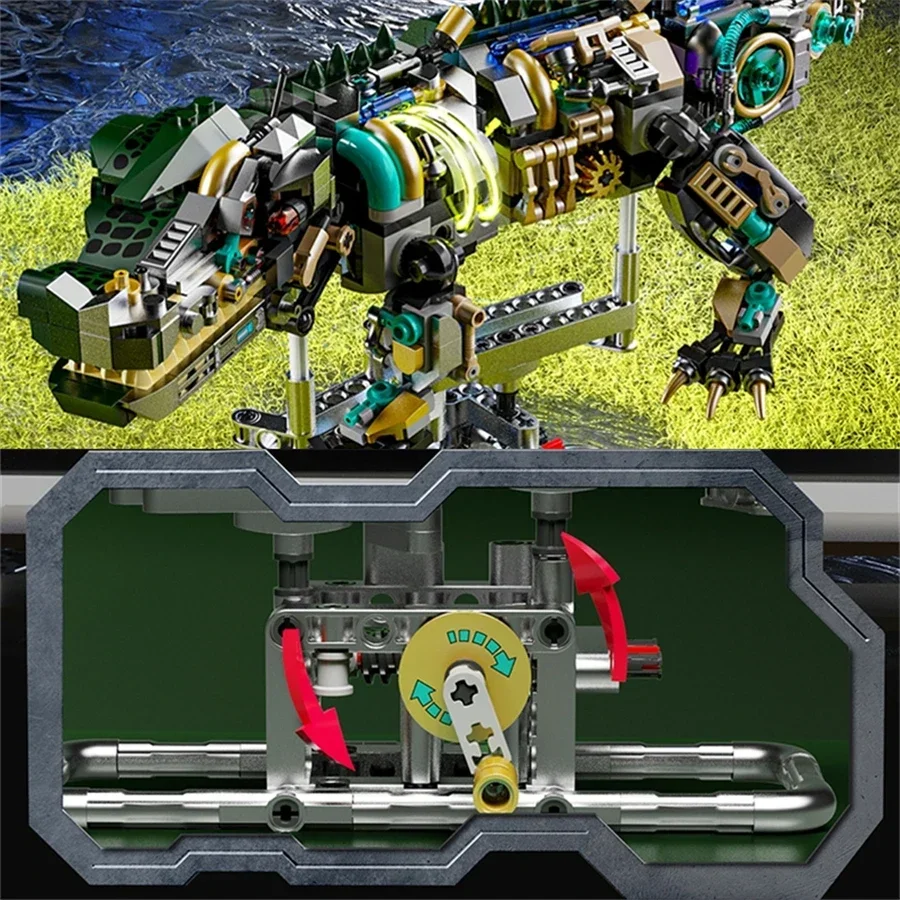 Mechanical Crocodile Building Set with Lights - Image 7