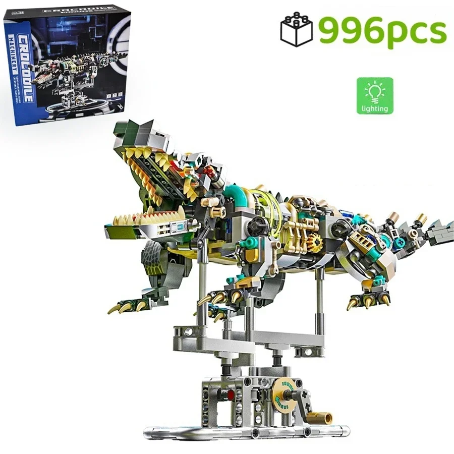 Mechanical Crocodile Building Set with Lights - Image 2