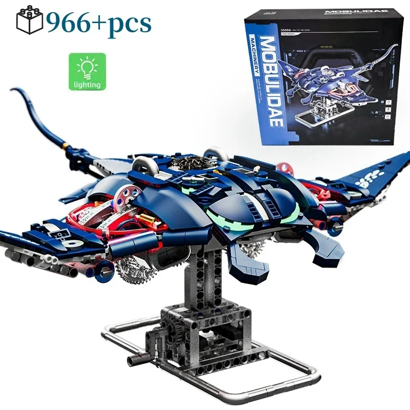 Mechanical Manta Ray Building Block Set