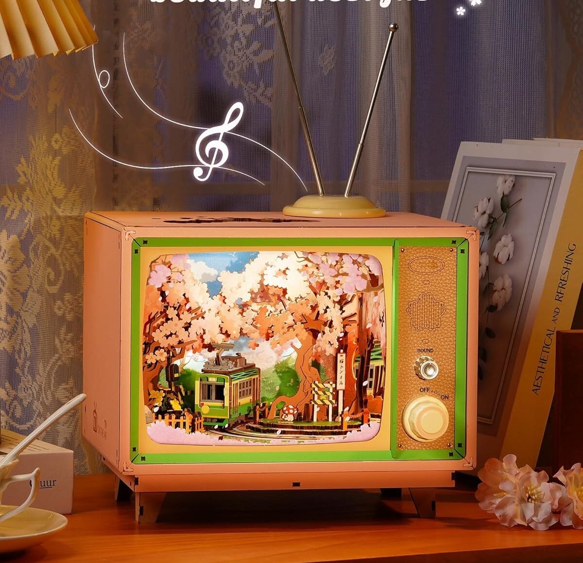 Rolife DIY Music Box Sakura Dreamy Tour 3D Wooden Puzzle